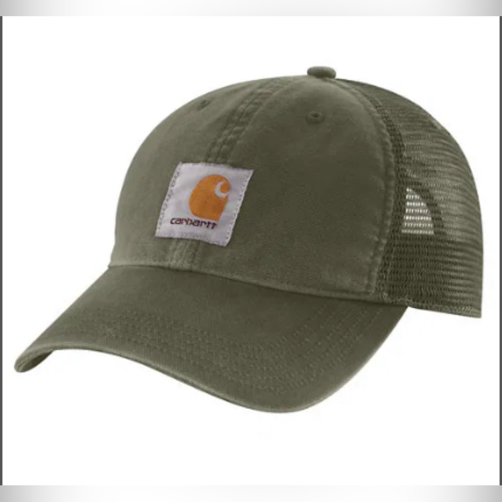 Carhartt Basil Green Canvas Mesh-Back Cap